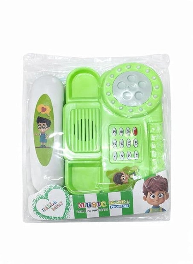 PADMAVATHI ENTERPRISES Kids Musical Toy Landline Phone Set with Light & Sound, Pretend Play Telephone Toy for Toddlers & Children - Pack of 1 - Image 1